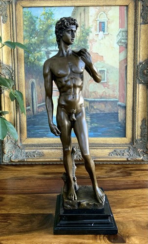 Bronzefigur david nach - bronzefigur,